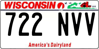 WI license plate 722NVV