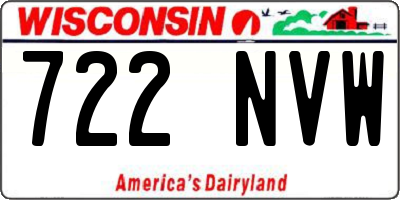 WI license plate 722NVW