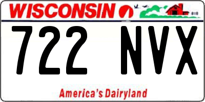 WI license plate 722NVX