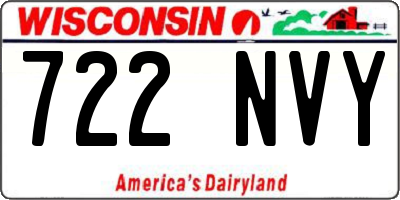 WI license plate 722NVY
