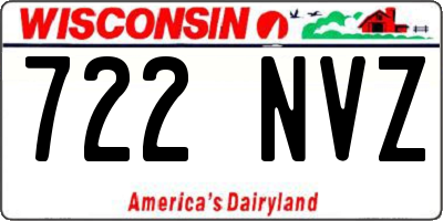 WI license plate 722NVZ