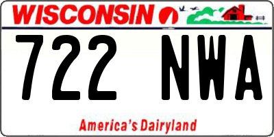 WI license plate 722NWA