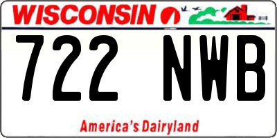 WI license plate 722NWB