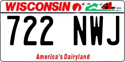 WI license plate 722NWJ