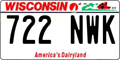 WI license plate 722NWK