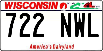 WI license plate 722NWL