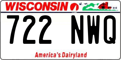 WI license plate 722NWQ