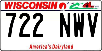 WI license plate 722NWV