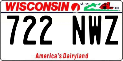 WI license plate 722NWZ