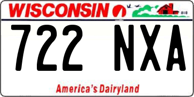 WI license plate 722NXA