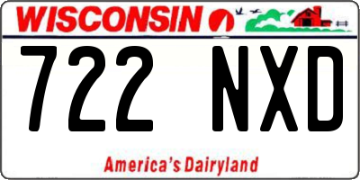WI license plate 722NXD