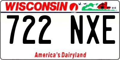 WI license plate 722NXE