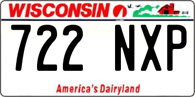 WI license plate 722NXP