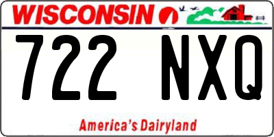 WI license plate 722NXQ