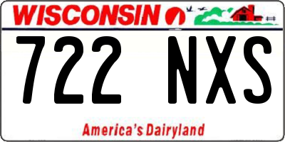 WI license plate 722NXS