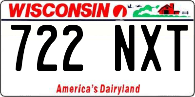 WI license plate 722NXT