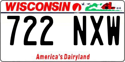 WI license plate 722NXW