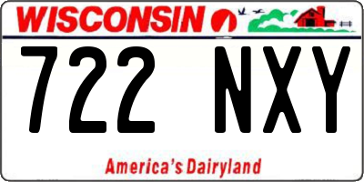 WI license plate 722NXY