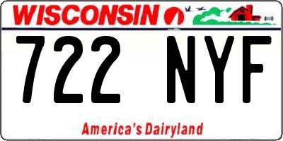WI license plate 722NYF