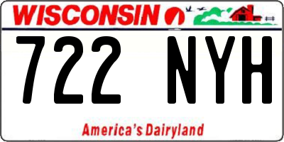 WI license plate 722NYH