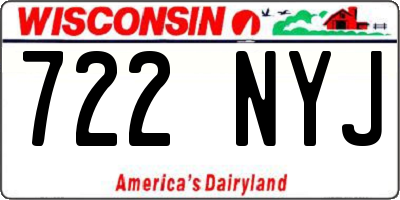 WI license plate 722NYJ