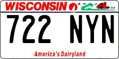 WI license plate 722NYN