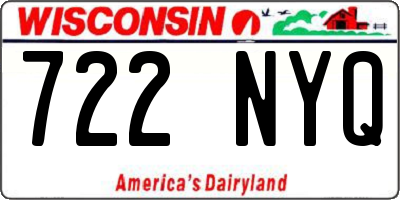 WI license plate 722NYQ