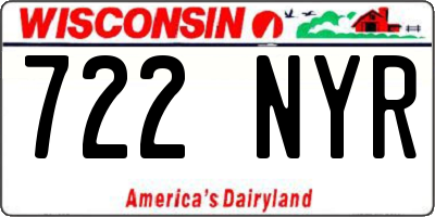 WI license plate 722NYR