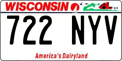 WI license plate 722NYV