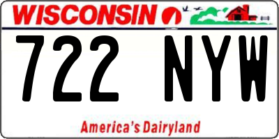 WI license plate 722NYW