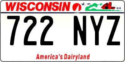 WI license plate 722NYZ