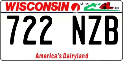 WI license plate 722NZB