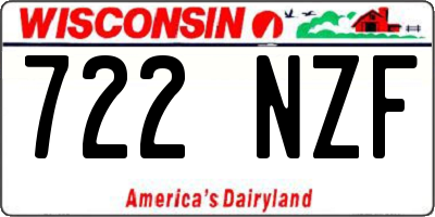 WI license plate 722NZF