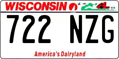 WI license plate 722NZG