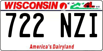 WI license plate 722NZI