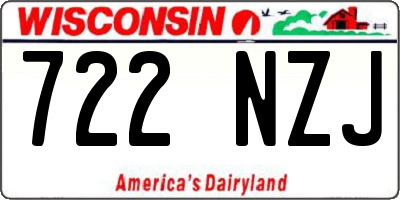 WI license plate 722NZJ
