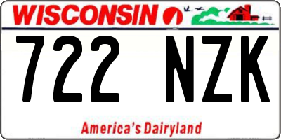 WI license plate 722NZK