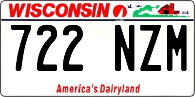 WI license plate 722NZM