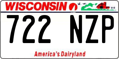WI license plate 722NZP
