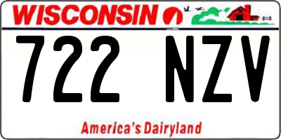 WI license plate 722NZV