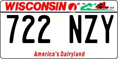 WI license plate 722NZY