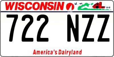 WI license plate 722NZZ