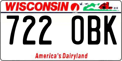 WI license plate 722OBK