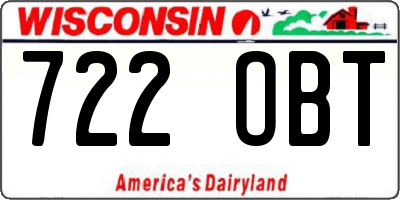WI license plate 722OBT