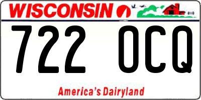 WI license plate 722OCQ