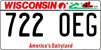 WI license plate 722OEG