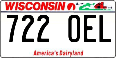 WI license plate 722OEL
