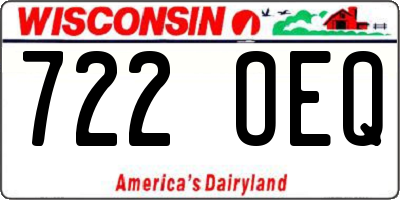 WI license plate 722OEQ