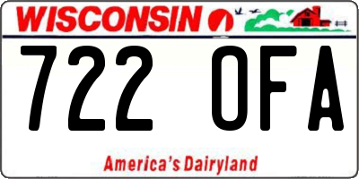 WI license plate 722OFA