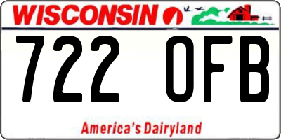 WI license plate 722OFB